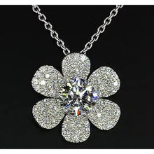 Afbeelding in Gallery-weergave laden, Natuurlijk Diamanten Hanger Bloem 3.50 Karaat Wit Goud 14K F VS1 Nieuw