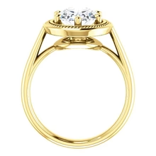 Afbeelding in Gallery-weergave laden, Natuurlijk Diamond Solitaire Ring Vintage Stijl 4 Karaat Geel Goud 14K
