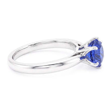 Afbeelding in Gallery-weergave laden, Natuurlijke Echte (Niet Labgekweekt) Dames Gouden Ring Blauwe Saffier Solitaire 1.50 Karaat Geknepen Schacht