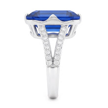 Afbeelding in Gallery-weergave laden, Natuurlijke Echte (Niet Labgekweekt) Edelsteen Ring Smaragd Blauwe Saffier Gespleten Schacht 5.50 Karaat Sieraden