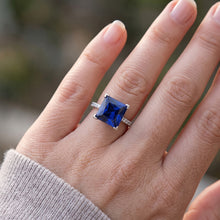 Afbeelding in Gallery-weergave laden, Natuurlijke Saffier Ring 5.50ct - Witgoud 14K