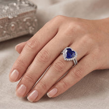 Afbeelding in Gallery-weergave laden, Natuurlijke Saffier Ring 5ct - Witgoud 14K