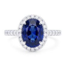 Afbeelding in Gallery-weergave laden, Natuurlijke Saffier Ring 7.50ct - Witgoud 14K