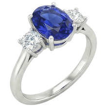 Afbeelding in Gallery-weergave laden, Natuurlijke Saffier Ring 4.45ct - Witgoud 14K