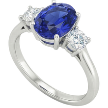 Afbeelding in Gallery-weergave laden, Natuurlijke Saffier Ring 4.45ct - Witgoud 14K
