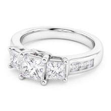 Afbeelding in Gallery-weergave laden, Natuurlijke echte diamant ( niet in het laboratorium gekweekt ) drie stenen stijl ring 2,25 karaat vrouwen sieraden nieuw