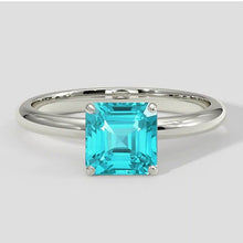 Afbeelding in Gallery-weergave laden, Neonblauwe Paraiba Solitaire Ring