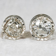 Afbeelding in Gallery-weergave laden, Old Mine Cut 4 Ct Echt Diamanten Dames Oorknopjes Wit Goud
