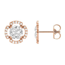 Afbeelding in Gallery-weergave laden, Briljant Oorhangers 7,50 karaat 14K Rosé Goud – vooraanzicht