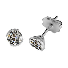 Afbeelding in Gallery-weergave laden, GIA-gecertificeerd Premium Oorbellen met Bezel Gezet Briljant – 3,07 karaat