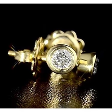 Afbeelding in Gallery-weergave laden, Oorbellen Met Echt Diamanten Oorknopjes 1,50 Karaat Geel Goud 14K