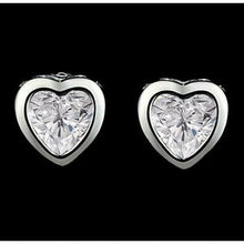 Afbeelding in Gallery-weergave laden, Oorknopjes Voor Dames Met Echt Hart-Diamant Bezel Set 2 Karaat