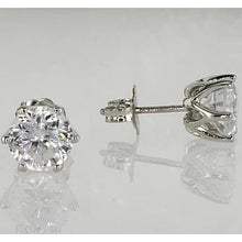 Afbeelding in Gallery-weergave laden, Oorknopjes 1.50 Karaat Zes Prong Ronde Echt Diamant Wit Goud 14K