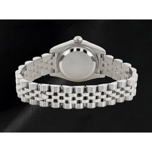 Afbeelding in Gallery-weergave laden, Orologio Rolex da donna Datejust 26 mm met vierkleurige zalmkleurige, lunetta scanalata en chiusura tot een jubileum