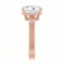 Afbeelding in Gallery-weergave laden, Oud Geslepen Echte Natuurlijke uit de a aarde gewonnen Diamanten Solitaire Ring 5 Karaat Roségouden Sieraden