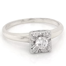 Afbeelding in Gallery-weergave laden, echte round diamant 0.75karaat ring zijaanzicht