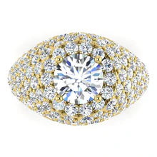 Afbeelding in Gallery-weergave laden, Oude Mijne Geslepen Echt Diamanten Cluster Ring Goud 6.50 Karaat Damessieraden
