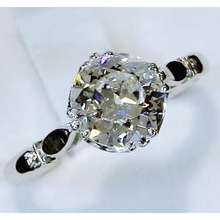 Afbeelding in Gallery-weergave laden, Oude Mijnwerker Solitaire Echt Diamanten Ring Verloving 2,50 Karaat Sieraden 14K