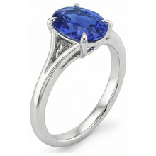 Afbeelding in Gallery-weergave laden, echte oval diamant 2karaat ring bovenaanzicht