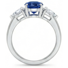 Afbeelding in Gallery-weergave laden, echte oval saffier 3.50karaat ring op wit