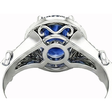 Afbeelding in Gallery-weergave laden, echte round diamant 1.80karaat ring bovenaanzicht