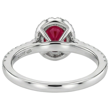Afbeelding in Gallery-weergave laden, echte round robijn 4karaat ring op wit