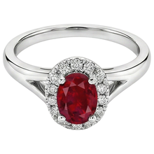 Afbeelding in Gallery-weergave laden, echte round robijn 3.25karaat ring close-up detail