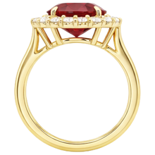 Afbeelding in Gallery-weergave laden, echte round robijn 5.35karaat ring op wit