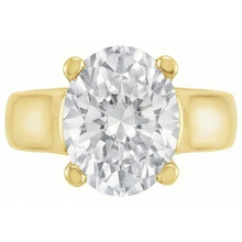 Afbeelding in Gallery-weergave laden, Diamant Solitaire Verlovingsring 5-karaat 14K Geelgoud – hoekaanzicht
