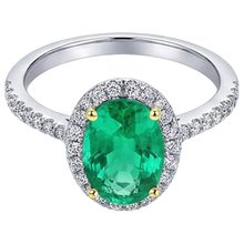 Afbeelding in Gallery-weergave laden, Fijne Smaragd Edelsteen Ring – zijaanzicht