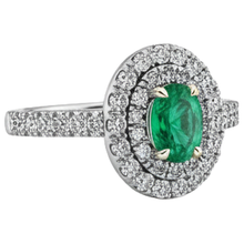 Afbeelding in Gallery-weergave laden, Smaragd Edelsteen Ring – zijaanzicht