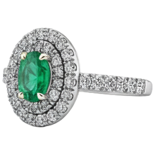 Afbeelding in Gallery-weergave laden, Stijlvol Edelsteen Ring 2 karaat – hoekaanzicht