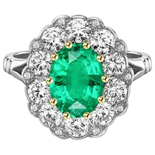 Afbeelding in Gallery-weergave laden, Smaragd Edelsteen Ring – zijaanzicht
