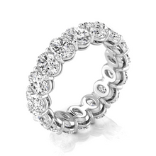 Afbeelding in Gallery-weergave laden, Eternity Band 14 Karaat Witgoud met Fijne Diamant – zijaanzicht