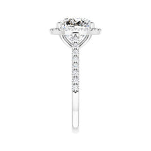 Afbeelding in Gallery-weergave laden, Tijdloos Briljant Solitaire Ring met Accenten 4 karaat – zijaanzicht