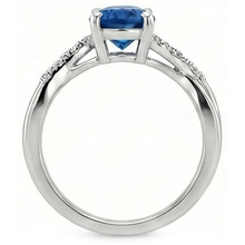 Afbeelding in Gallery-weergave laden, echte round saffier 2.00karaat ring op wit