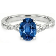 Afbeelding in Gallery-weergave laden, echte round saffier 2.00karaat ring close-up detail