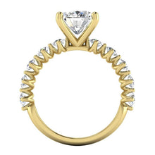 Afbeelding in Gallery-weergave laden, Ovale Echte Diamant Ring Met Accenten Geel Goud