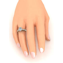 Afbeelding in Gallery-weergave laden, Ovale Echte Diamant Ring Met Accenten Geel Goud