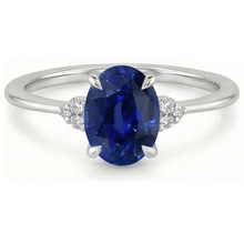 Afbeelding in Gallery-weergave laden, echte round diamant 3karaat ring bovenaanzicht