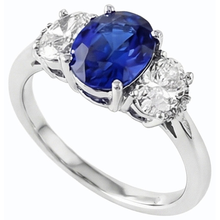 Afbeelding in Gallery-weergave laden, echte oval diamant 2.50karaat ring close-up detail