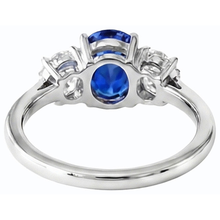 Afbeelding in Gallery-weergave laden, echte oval diamant 2.50karaat ring bovenaanzicht