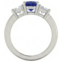 Afbeelding in Gallery-weergave laden, echte princess saffier 2.25karaat ring profielweergave