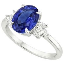 Afbeelding in Gallery-weergave laden, echte oval diamant 4.50karaat ring bovenaanzicht