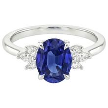 Afbeelding in Gallery-weergave laden, echte oval diamant 4.50karaat ring profielweergave