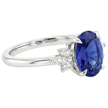 Afbeelding in Gallery-weergave laden, echte oval diamant 4.50karaat ring op wit