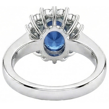 Afbeelding in Gallery-weergave laden, echte round saffier 2.00karaat ring op wit