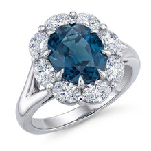 Afbeelding in Gallery-weergave laden, echte oval saffier 3.30karaat ring zijaanzicht