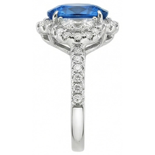 Afbeelding in Gallery-weergave laden, echte round diamant 2karaat ring bovenaanzicht