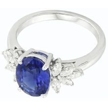 Afbeelding in Gallery-weergave laden, echte oval diamant 3.50karaat ring vooraanzicht